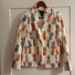 J. Crew Linen Campbell Pineapple Blazer
